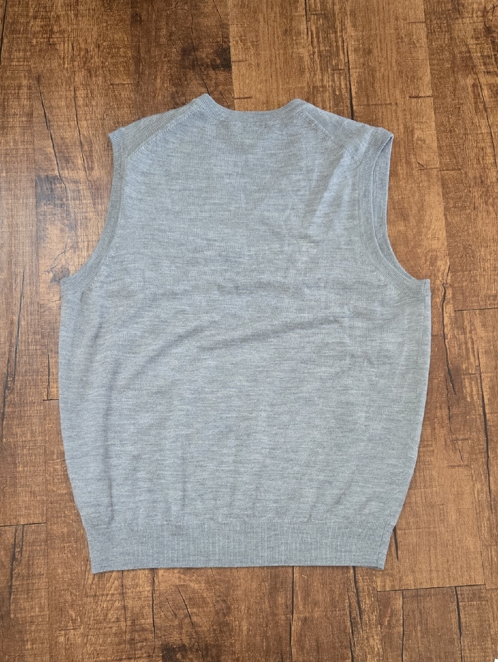 Brooks Brothers Grey Merino‎ Wool Sweater Vest Classic Preppy Quiet Luxury Large - Picture 6 of 6